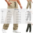 thumbnail image 3 of Aimik Men's Cargo Pants Utility Flap Pockets Drawstring Elastic Waist Trousers Lightweight Outdoor Workwear Bottoms for Hiking, 3 of 6