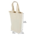 thumbnail image 3 of 2 Pcs Canvas Wine Bag Red Travel Tote Holder Bottle, 3 of 6