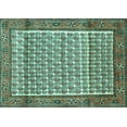 thumbnail image 1 of Ahgly Company Indoor Rectangle Persian Turquoise Blue Traditional Area Rugs, 6' x 9', 1 of 4