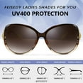 thumbnail image 2 of FEISEDY Women Oversized Polarized Sunglasses Ladies Large Shades Classic Fox Sunglasses B2730, 2 of 12