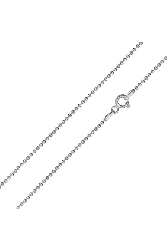 Sterling Silver Diamond Cut Bead 180 Chains 1.8mm