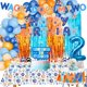 thumbnail image 1 of Set de decoración de cumpleaños Blue Dog para fiesta de segundo cumpleaños para niño, 1 of 5