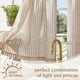 thumbnail image 5 of Cortinas de cocina Jinchan de lino a rayas, 90 cm de longitud, 2 paneles, 5 of 9