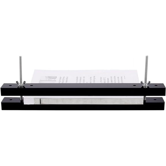 Acrylic Book Binding Press Machine Findings 15x1.5Inch Black Flat Paper Press Machine Acrylic Form Factor Padding Press for Home School Office DIY Bookbinding Black DIY