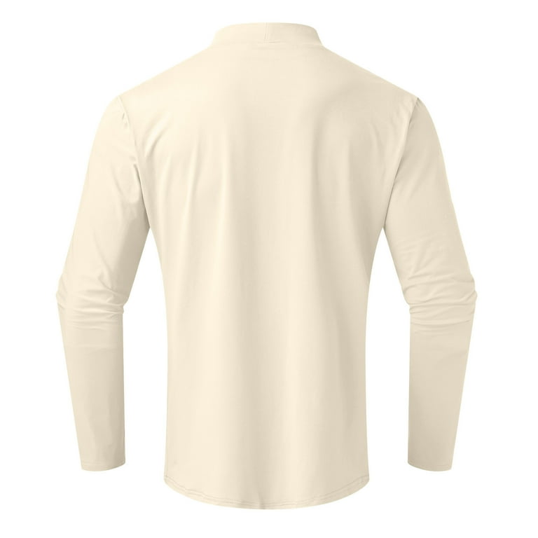 LbsKUS Men's Turtleneck Mock Neck T Shirts Long Sleeve Ribbed