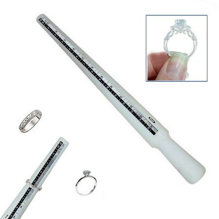 Plastic Ring Stick - Plastic Ring Stick Sizer Mandrel Grooved Size 1-15 White Jewelry Stick Gauge New