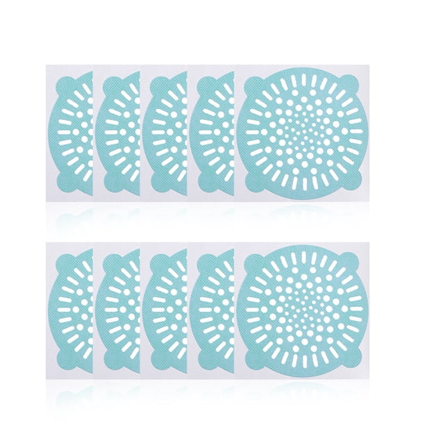 Injueey 10 Uds. Colector de pelo de un solo , pegatina de drenaje de suelo portátil, tapón, colador, baño, bañera, accesorios de ducha, Type1 NO1