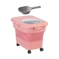 thumbnail image 2 of Contenedor de almacenamiento de comida para perros Sunnimix Tanque hermético plegable Rosa, 2 of 8