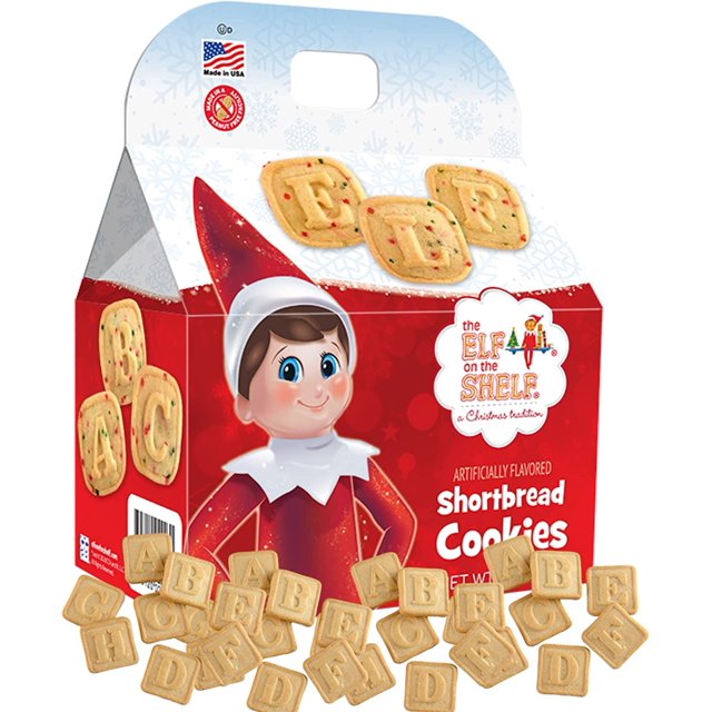 Christmas Elf Cookies, ABC Shortbread Cookie Holiday Treat Gift Box