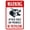 Warning Sign 2, variant on Warning Angry Chickens Tin Sign 8"x12" - Retro Humorous Metal for Farm, Home Garden Outdoor Indoor Wall