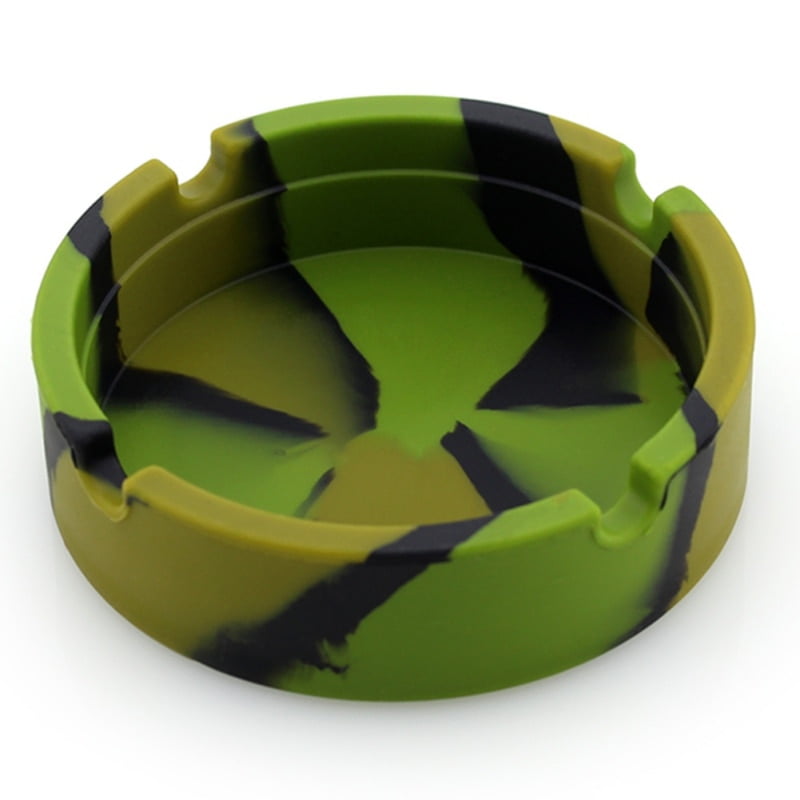 Silicone Round Ashtray Resin EcoFriendly Colorful Rubber High Temperature Heat Resistant