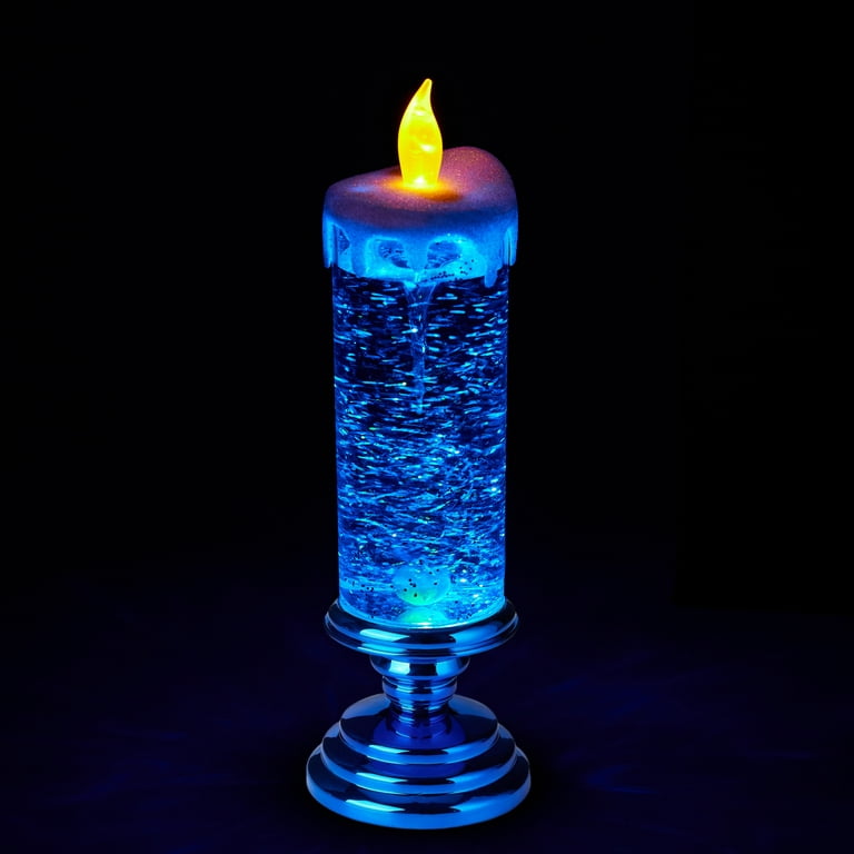 11 Lit Glitter Candle with Flickering Tip by Valerie 