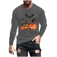 thumbnail image 1 of Blusas y camisas de manga larga y cuello redondo para hombre, estilo casual, estampado, cuello redondo, camiseta larga, manga corta, licra., 1 of 2