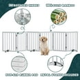 thumbnail image 5 of Smuxee House Wood Freestanding Dog Gate with Support Feet, Compact and Sturdy, 6 Panel, White, 5 of 9
