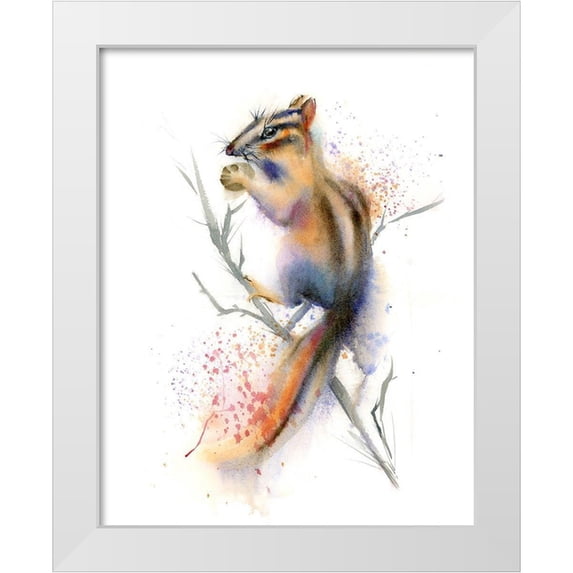 Shefranov, Olga 20x24 White Modern Wood Framed Museum Art Print Titled - Nibbles