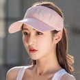 thumbnail image 2 of Only Moment Pink Running Visor Sunhats for Women Uv Protection Polyester Stylish Sun Hat for Golf, Running, and Outdoor Activities One Size, 2 of 3