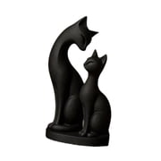 Optima 2 Pieces Cat Figurines Cat Couple Statue Novelty Minimalist Sculptures for Hotel