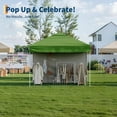 thumbnail image 4 of 10x10FT Instant Pop Up Canopy Tent with 4 Side Walls, Complete Commercial Shelter System for Outdoor Events-Green, 4 of 8