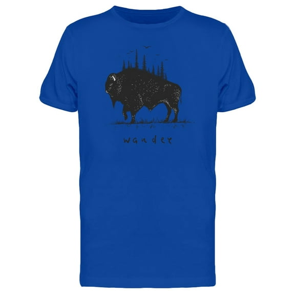 Buffalo Wander Silhouette T-Shirt Men -Image by Shutterstock, Male XX-Large