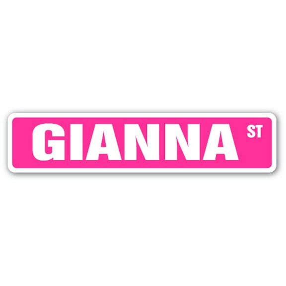 GIANNA Street Sign Childrens Name Room Sign | Indoor/Outdoor |  30" Wide