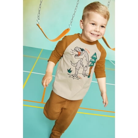 Garanimals Toddler Boys Long Sleeve Graphic Tee, 3-Pack, Sizes 18M-5T