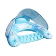 thumbnail image 1 of Flota De La Piscina Con Dosel Con Titular De La Taza Rotadora Compacta Para Summer Beach Blue   Piscina Float Silla  Piscina Inflable Flota Float azul, 1 of 8
