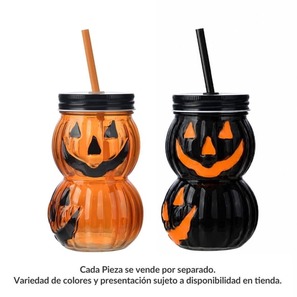 Vaso Vidrio Calabazas Prichos Halloween Varios Modelos 1 Pieza