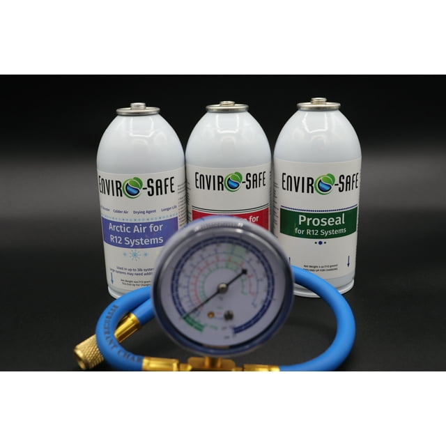 Arctic air for R12, R12 Oil charge, R12 Proseal and gauge