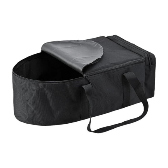 colaxi Fishing Bag Fishing Organizer Convenient Black Handbag Tackle Storage Bag for Boat Hiking Fishing Enthusiast Backpacking