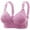Purple, variant on Women's Large Chest Thin Cup No Steel Ring Comfortable Gathering Bra Side Fold Side Adjustment Beauty Back Underwear Staples Bra Comfy Maternity Bra Women Bra 36c Low Back Bras for Women Bras