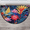 Multicolour 2, variant on CURLYOOT Cute Strawberry Half Round Door Mat, Indoor Outdoor Entrance Rug, Semi Circular Area Rug, Non Slip Washable Absorbent Doormat, Laundry Room Rug 24'' x 36''