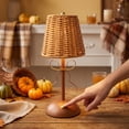 thumbnail image 5 of Orangide Rattan LED Table Lamp Rechargeable Touch Dimmable Bedside Light with Woven Shade for Living Room Bedroom Patio, 5 of 7
