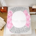 thumbnail image 5 of Homewish Girls Beauty Eyelashes Queen Sheet Sets, Glitter Waterdrop Flat Sheet, Pink Classic Checks Queen Fitted Sheet, Luxury Bedroom Decor, 4pcs, 5 of 7