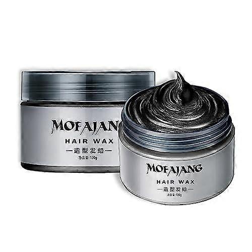 Cera de color temporal para el cabello, color negro, tinte lavable para todo tipo de cabello, cambio de color instantáneo, fijación durante todo el día.