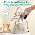 thumbnail image 5 of Electric Nasal Aspirator for Baby, Super Quiet, Baby Nose Sucker with Adjustable 3 Levels Suction, Electric Nose Suction for Baby, Built-in Music & Light Soothing with 3 Silicone Tips (White), 5 of 7