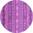 thumbnail image 1 of Ahgly Company Indoor Round Abstract Purple Modern Area Rugs, 6' Round, 1 of 4