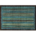 thumbnail image 1 of Ahgly Company Indoor Rectangle Abstract Light Blue Modern Area Rugs, 2' x 5', 1 of 4