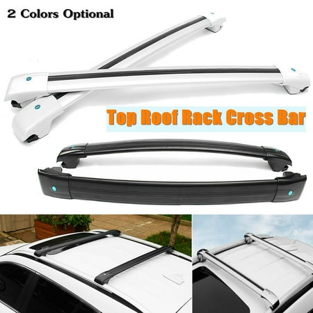 Jeep Tire Ski Rack For Jeep Cherokee 2014 2015 2016 2017 Black Silver Color Top Roof Rack Cross Bar Luggage Carrier Key Lock ()