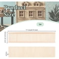 thumbnail image 2 of 1pc Rectangle Wood Wainboard Skirting Dollhouse Wall Decoration Blanched Almond 171x85x5mm, 2 of 7