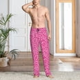 thumbnail image 5 of Uemuo Leopard Pattern Men's Wide Leg Palazzo Lounge Pants with Pockets Light Weight Loose Comfy Casual Pajama Pants-Small, 5 of 9