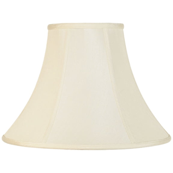 Imperial Shade Creme Medium Bell Lamp Shade 7" Top x 16" Bottom x 12" Slant x 11.5" High (Spider) Replacement with Harp and Finial