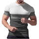thumbnail image 5 of Ceisia Men's Summer Casual Slim Fit Crew Neck Short Sleeve T-Shirt Color Block Waffle Knit Stretch Fabric Gray XXXL Gifts, 5 of 7