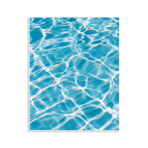Stupell Industries Summer Water Reflection Abstract Painting Unframed Art Print Wall Art, 11 x 14