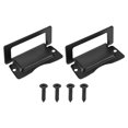 thumbnail image 1 of Recessed Pull Door Handle, 2 Pack Invisible Flush Pull Handle with Screws for Cabinet Door Toolbox Container Home, Black, 1 of 7