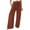 Coffee, variant on Palazzo Pants Womens Cotton Casual Loose Pants Comfy Work Pants with Pockets Elastic High Waist Paper Bag Drawstring Pants Loose Lounge Pants