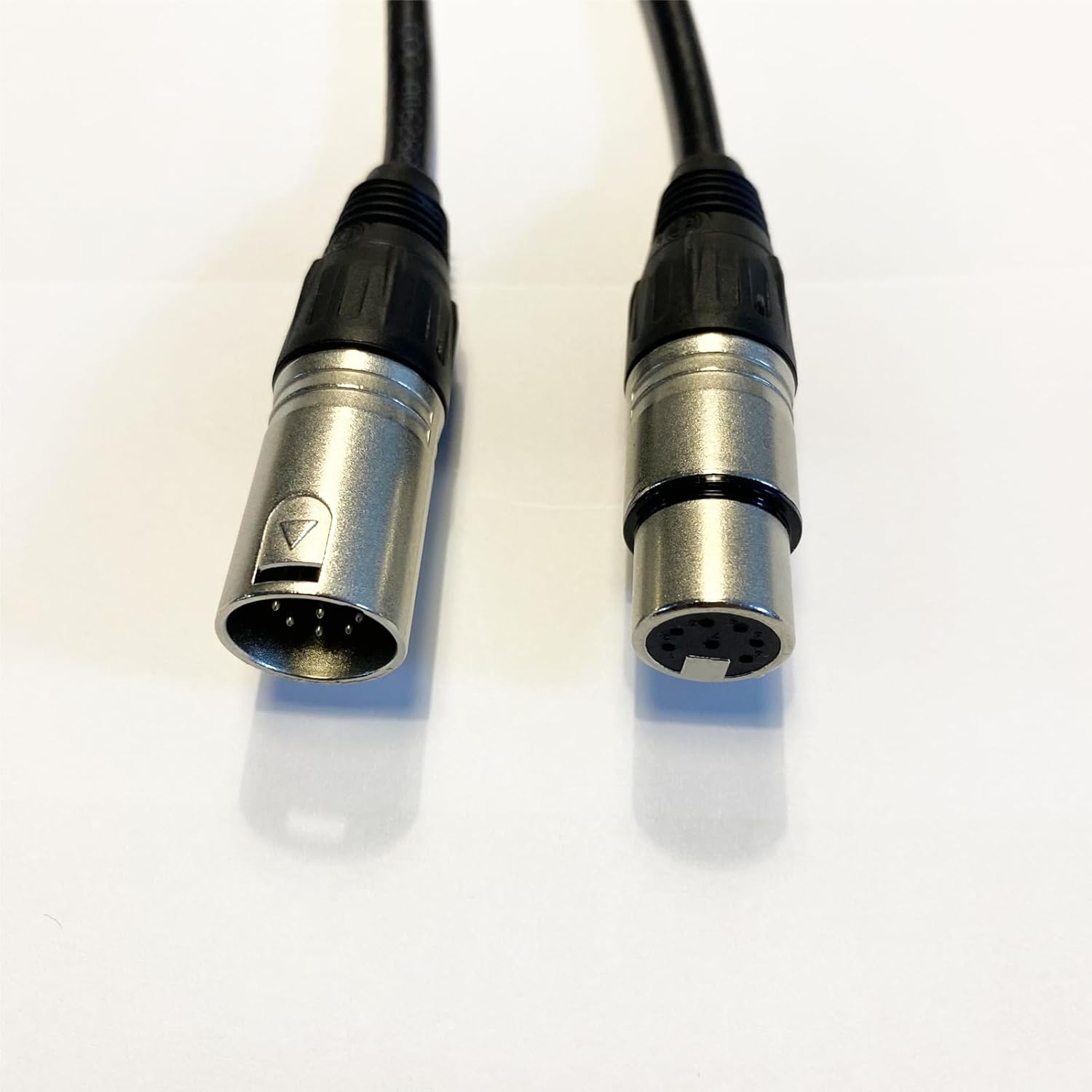 mistyhony 6.56ft 7 Pin XLR Connector Cable, XLR Microphone Cable Balanced Male to Female Connections for Microphone and Audio Interface, Straight Female to Male Plug Cable（2Meter）