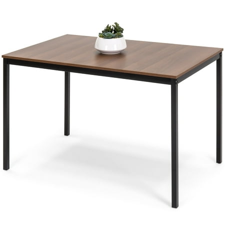 Best Choice Products 48in Multipurpose Modern Rectangular Dining Table Office Desk w/ Wood Finish Tabletop, Steel (Best Finish For Furniture)