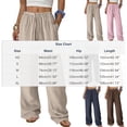 thumbnail image 3 of Women's Wide Leg Palazzo Pants Casual High Waisted Drawstring Loose Fit Lounge Pant Beach Trousers with Pockets (XL, Coffee), 3 of 9