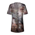 thumbnail image 2 of Birdeem T-Shirt à Col en V pour Femmes, Mode Décontractée, Grande Taille, Imprimé de Fleurs Pittoresques, 2 of 5