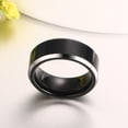 thumbnail image 5 of Black Gold Plated Tungsten Carbide Mens Ring Men Wedding Band Steel Ring for Man, 5 of 7